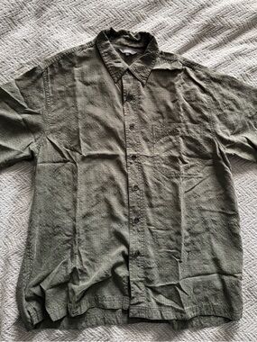 Royal Robbins Men's Olive Green Short-Sleeve Button-Down Shirt